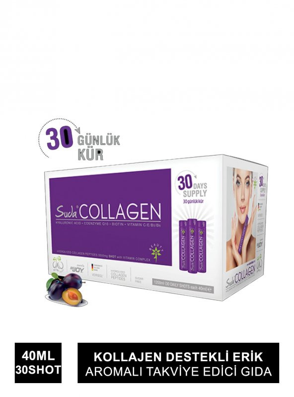 Suda Collagen Erik Aromalı Plum Flavor 40ml x30 Shot (S.K.T 10-2024)