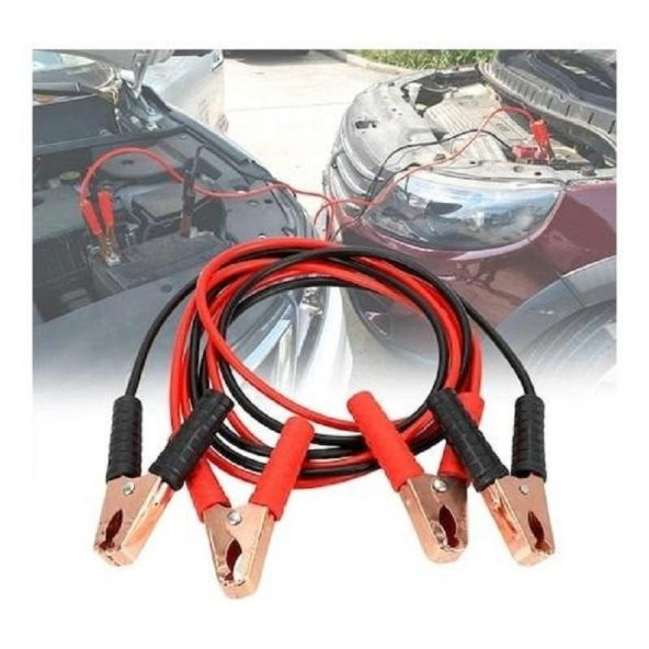 Akü Takviye Kablosu Otomobil Motosiklet Akü Şarj Kablosu 2 MT