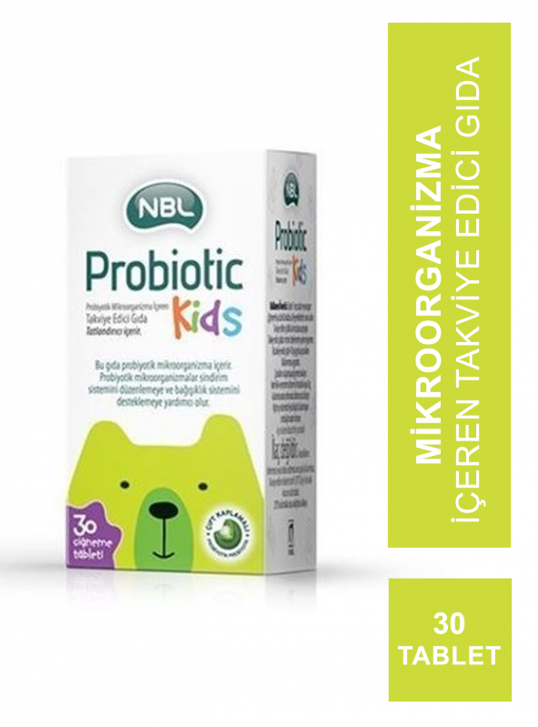 NBL Probiotic Kids 30 Çiğneme Tableti (S.K.T 09-2025)