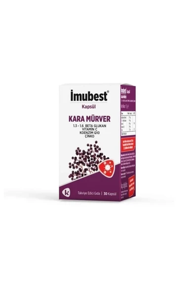 İmubest Sambucus Nigra - Kara Mürver Ekstresi - Takviye Edici Gıda 30 Kapsül