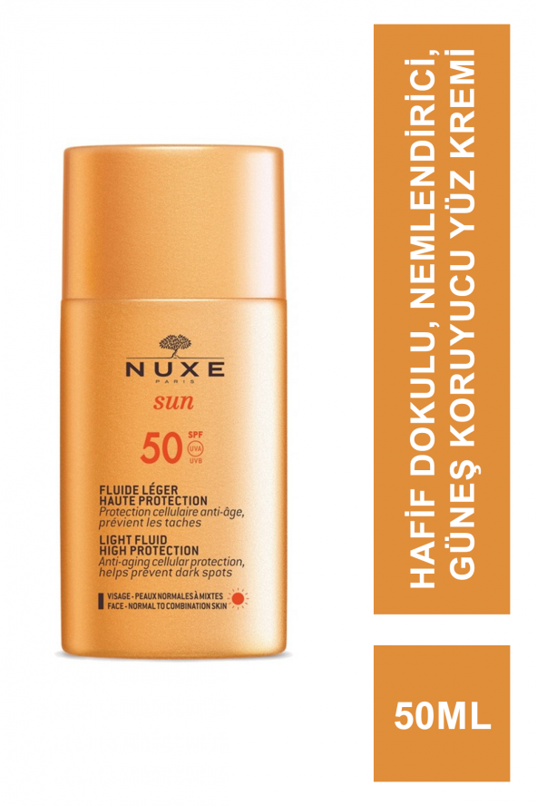 Nuxe Sun Spf 50 Light Fluid High Protection Hafif Dokulu Güneş Kremi 50 ml
