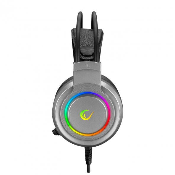 KULAKLIK RAMPAGE RM-X5 AIRS GRİ CMEDIA 100B CHİPSET USB RAİNBOW LED AYDINLATMALI MİKRAFONL - 3