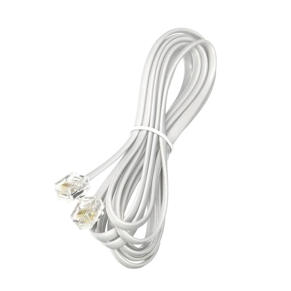 TELEFON HAT KABLOSU 5MT BEYAZ (AVD-61)