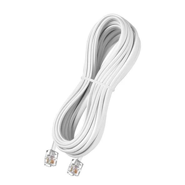 TELEFON HAT KABLOSU 10MT BEYAZ (AVD-63)