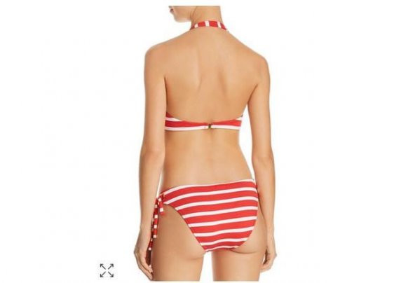 Çizgili Alt ve Üst Bikini Takımı - 3