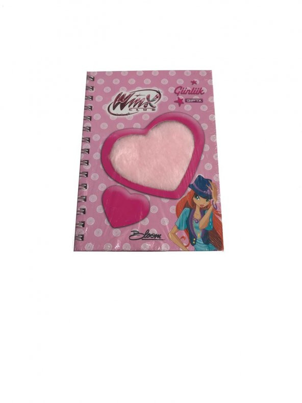 WINX 14*20 SERT KAPAK PELUŞ GÜNLÜK DEFTERİ 96 YAPRAK - 1