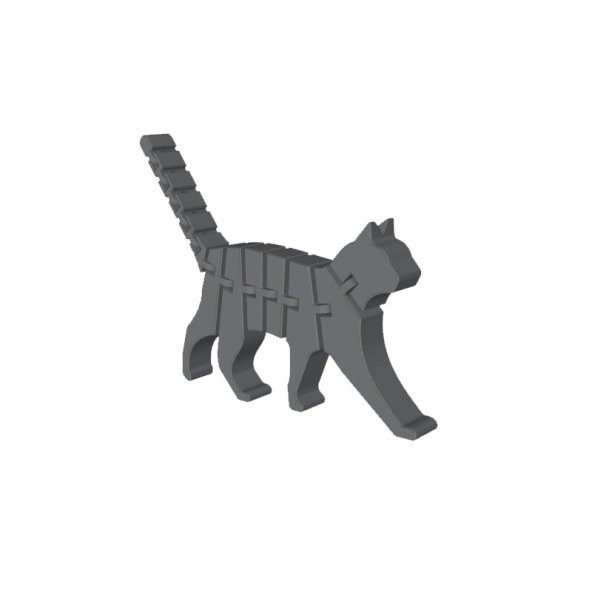 3D Baskı Hareket Edebilen Oyuncak Kedi Model 01 - 2