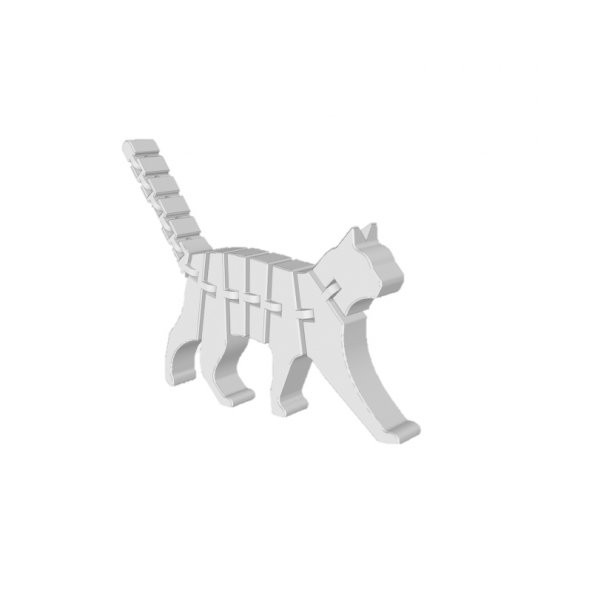 3D Baskı Hareket Edebilen Oyuncak Kedi Model 01 - 3