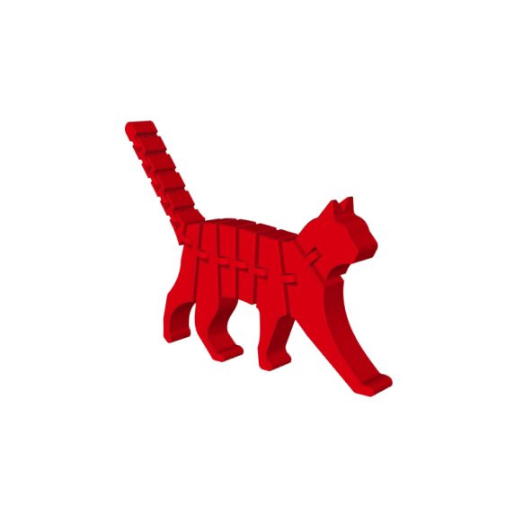 3D Baskı Hareket Edebilen Oyuncak Kedi Model 01 - 4