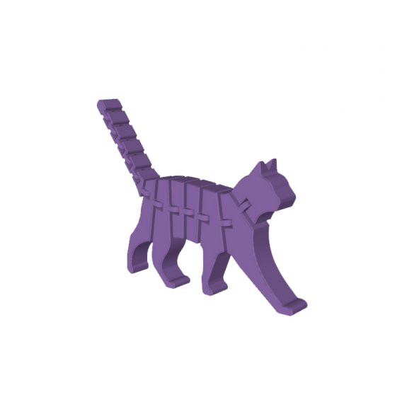 3D Baskı Hareket Edebilen Oyuncak Kedi Model 01 - 9