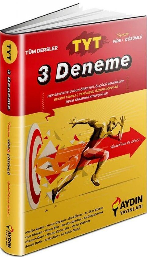 TYT Tüm Dersler 3 Deneme Aydın Yayınları