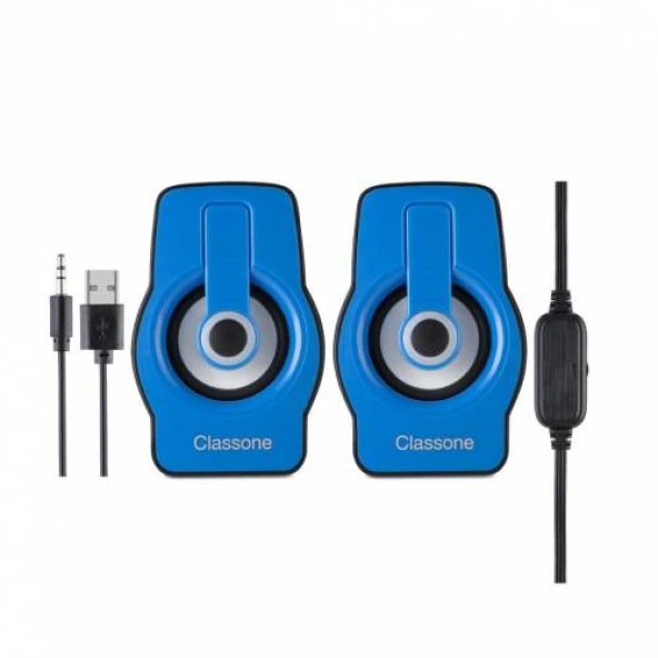 CLASSONE X1 BLUE  RGB GAMİNG HOPARLÖR - MAVİ - 3