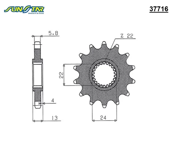 ÖN DİŞLİ / APRILIA / PEGASO / 650cc / (ORİJİNAL DİŞLİ SAYISI) / 1992-1993-1994-1995-1996-1997-1998-1999-2000-2001-2002-2003-2004