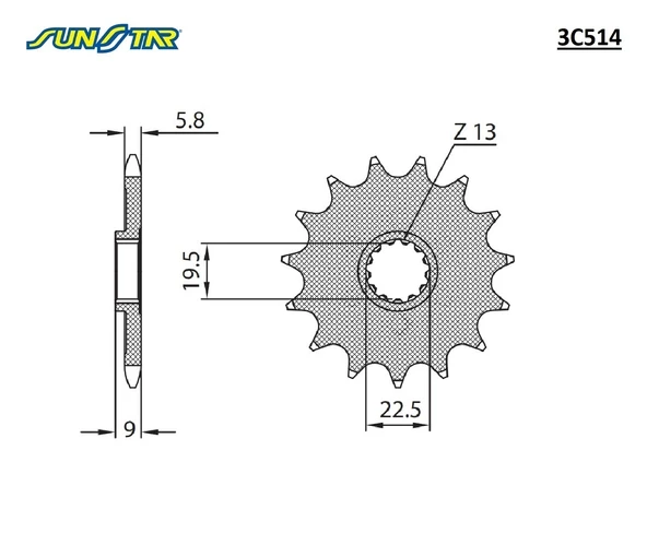 ÖN DİŞLİ / SUZUKI / RMZ / 250cc / (DİŞLİ SAYISI : ORİJİNAL+1) / 2013-2014-2015
