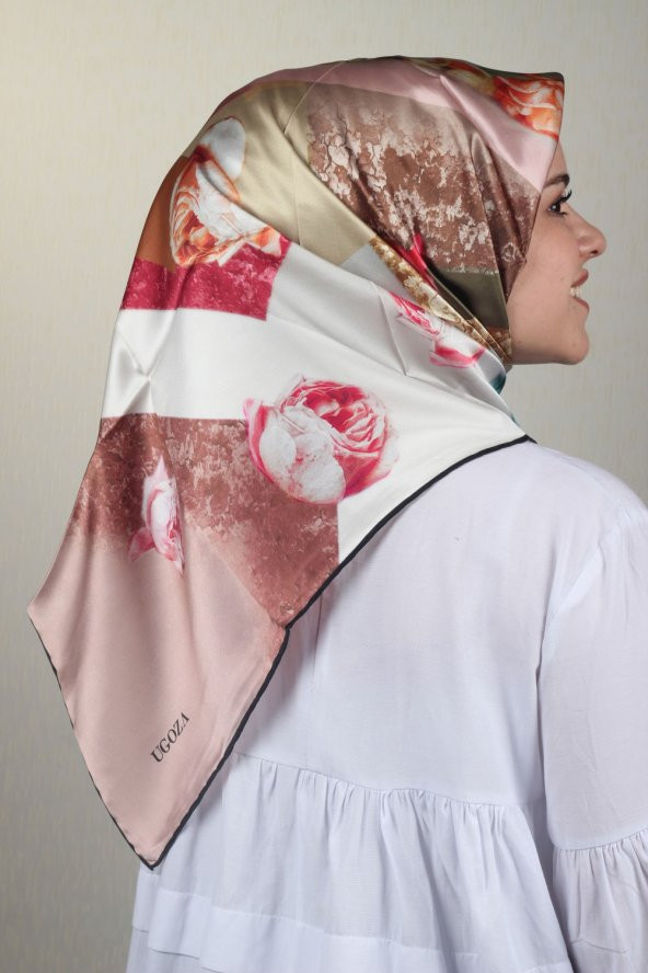 UGOZA SURA İPEK EŞARP - DESEN-01 - RENK-01 - 1
