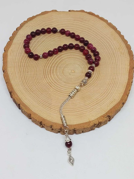Lal (Granat) (Garnet) Taşı Tesbih 33Lük 6mm (42235) - Resim 2