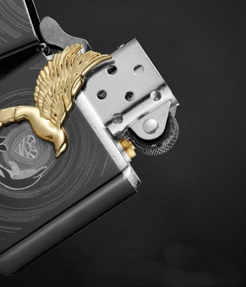 Birds and Fishes Windproof Lighter Gift Box Set - Zippo Kuş ve Balık Çakmak/Kolye Hediye Seti - 5