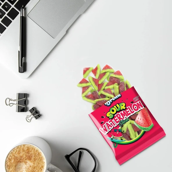 Candy Break Sour Watermelon Karpuz Aromalı Ekşi Yumuşak Şeker 113 Gr - 2