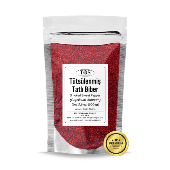 Tütsülenmiş (Füme) Tatlı Kırmızı Biber 500 gr (1.Kalite) Capsicum Annuum