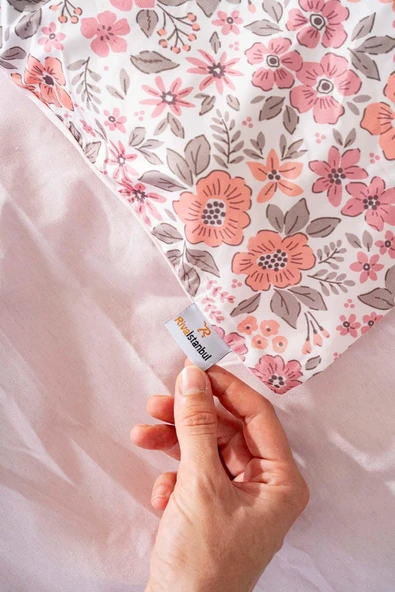 Rivaİstanbul Pembe Bahar Tek Kişilik Nevresim Takımı Pamuklu - Resim 6