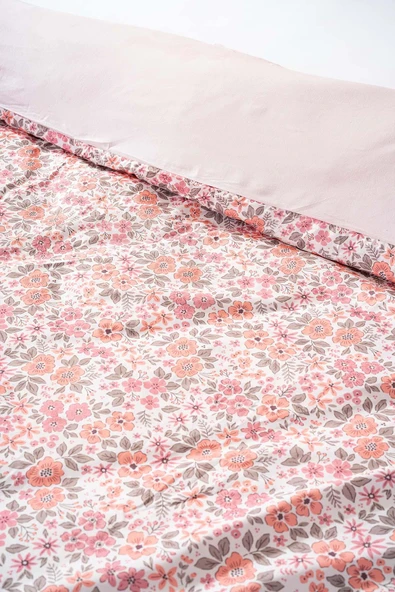 Rivaİstanbul Pembe Bahar Tek Kişilik Nevresim Takımı Pamuklu - Resim 4