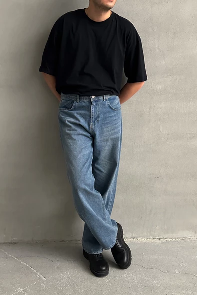Erkek Ekstra Baggy Jean Pantolon - 2