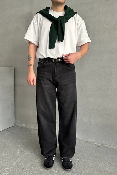 Erkek Ekstra Baggy Jean Pantolon - 8
