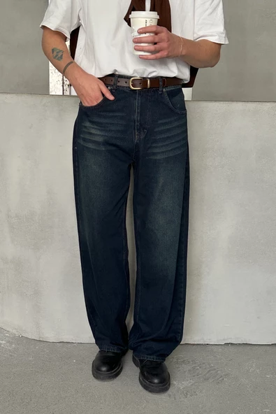 Erkek Ekstra Baggy Jean Pantolon - 11