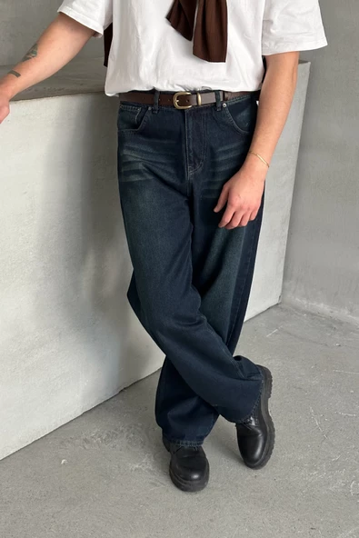 Erkek Ekstra Baggy Jean Pantolon - 12