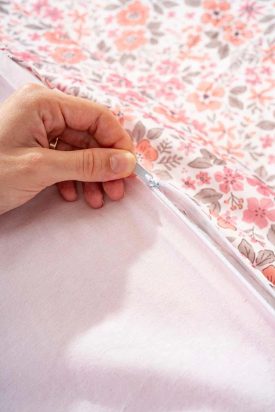 Rivaİstanbul Pembe Bahar Tek Kişilik Nevresim Takımı Pamuklu - Resim 5