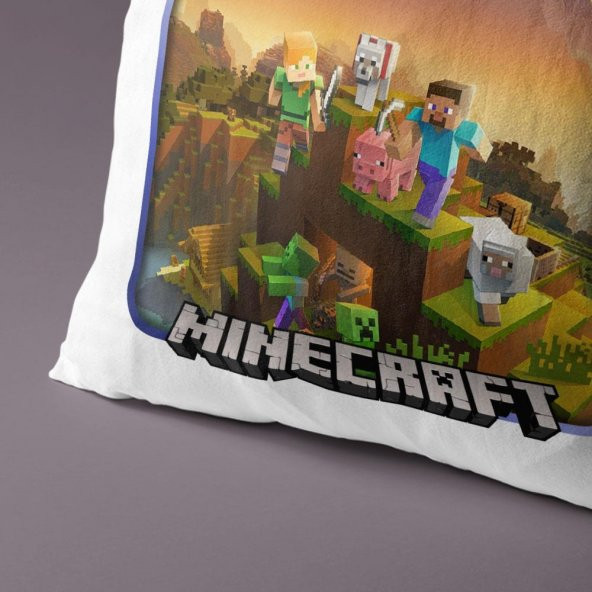 Minecraft Steve and Friend Yastık - 01 - Resim 3