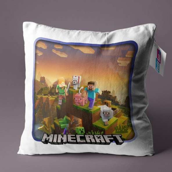 Minecraft Steve and Friend Yastık - 01 - Resim 4