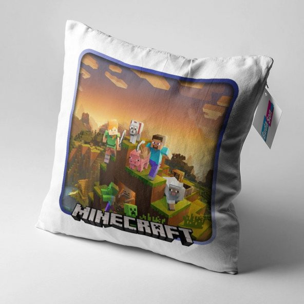 Minecraft Steve and Friend Yastık - 01 - Resim 5