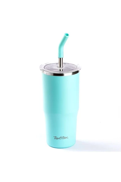HENG MAVİ 2 FONKSİYONLU ÇİFT KATMANLI PİPETLİ TERMOS BARDAK 700ML