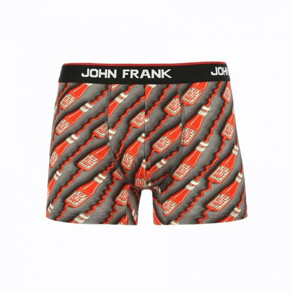 John Frank Erkek Baskılı Boxer JFBD310-KETCHUP