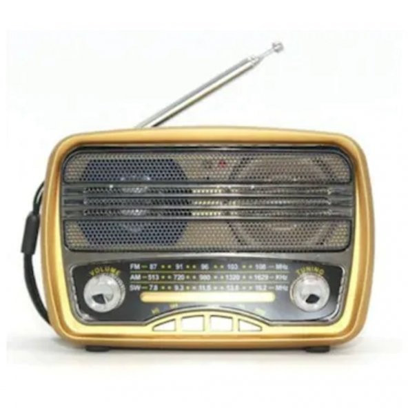 Nostaljik Usb-TfCard-Bluetooth Destekli FM Radyo MEİER 166