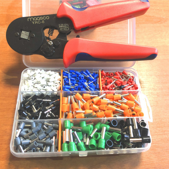 maasco 1200 Adet izoleli Yüksük 0.5-6 mm2 + YAC-8 sıkma pensesi - 1