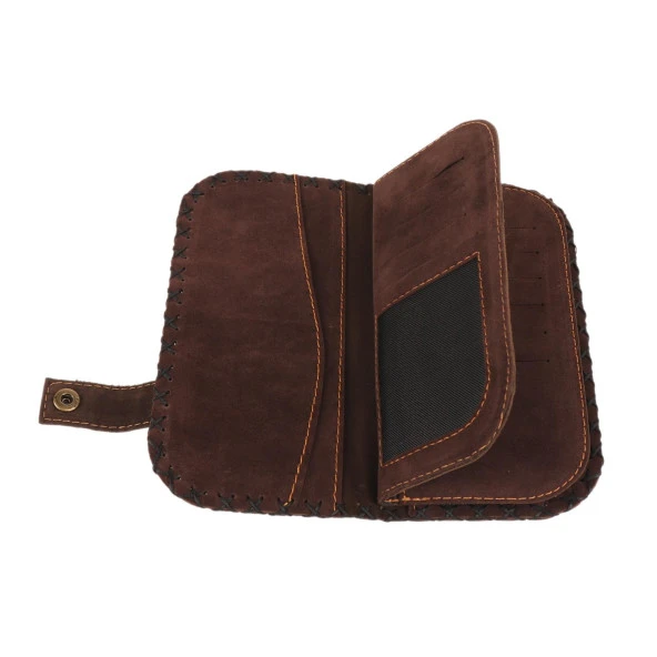 BB MAVİ KAHVE KEDİ KILÇIK ÖRGÜ TASARIM CÜZDAN - 2