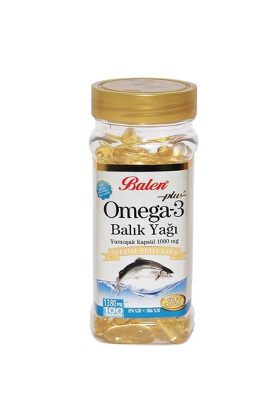 Balen Omega 3 Balık Yağı 1380 mg 100 Kapsül