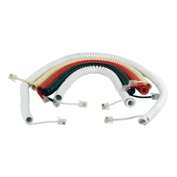 TELEFON AHİZE KABLOSU SPİRAL BEYAZ (AVD-176)