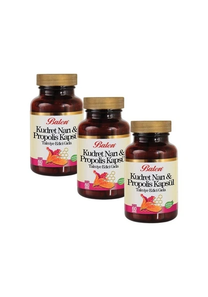 Balen Kudret Narı Propolis Kapsül 375 mg 60 Kapsül 3'lü