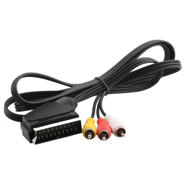 ETC TM-4020 Kablo Scart To 3 Rca 1 Metre