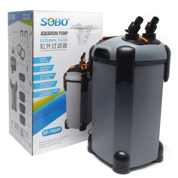 Sobo Akvaryum Dış Filtre 10W. 1000 Lt/Saat SF-1000F