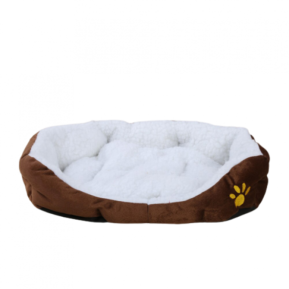 Polarlı Yumuşak Kedi Köpek Yatak 55X48X10 cm