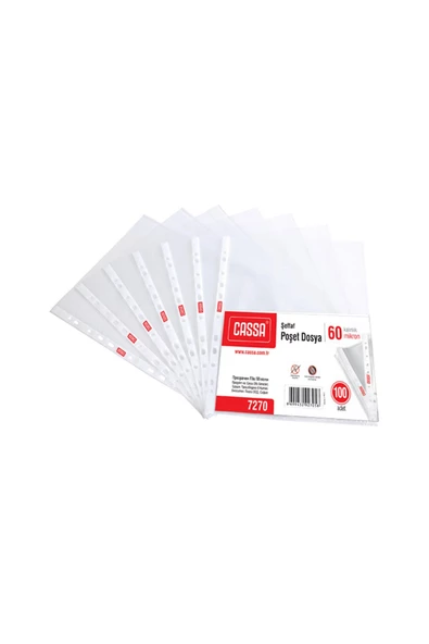 Kristal Şeffaf Dosya 60 Mikron 100 Adet 1 Paket - Resim 3