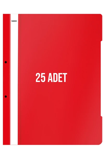 Noki XL Telli Dosya 25'li Paket Kırmızı ürün görseli