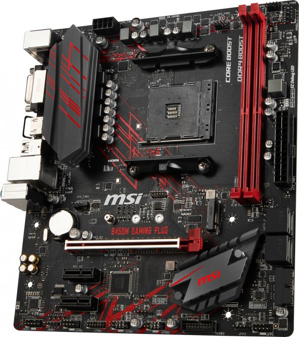 MSI B450M GAMING PLUS AM4 DDR4 3466(OC) DVI HDMI USB3.1 mATX - 4