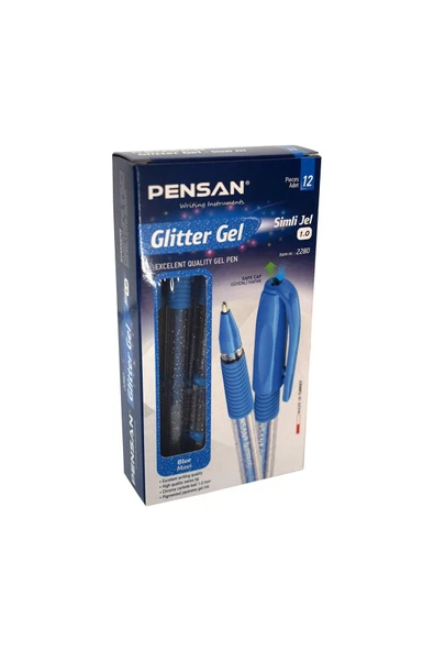 Pensan Neon Gel Kalem 12 Adet - 3