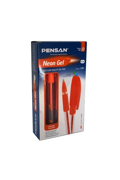 Pensan Neon Gel Kalem 12 Adet - 2