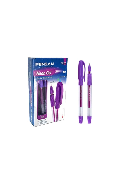 Pensan Neon Gel Kalem 12 Adet - Resim 6
